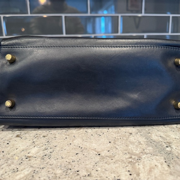 Tory Burch 797 Medium Satchel Gold, Suede, Leather - Picture 4 of 7